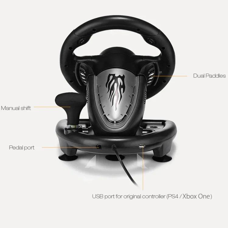 PXN-V3 Racing Game Steering Wheel for PC / PS3 / 4 / xbox one / switch, For PC / PS3 / 4 / xbox one / switch