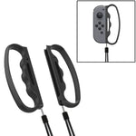 iPlay Small Handle Boxing Grip Gamepad Grip with Strap for Switch Joy-Con, Black, Red