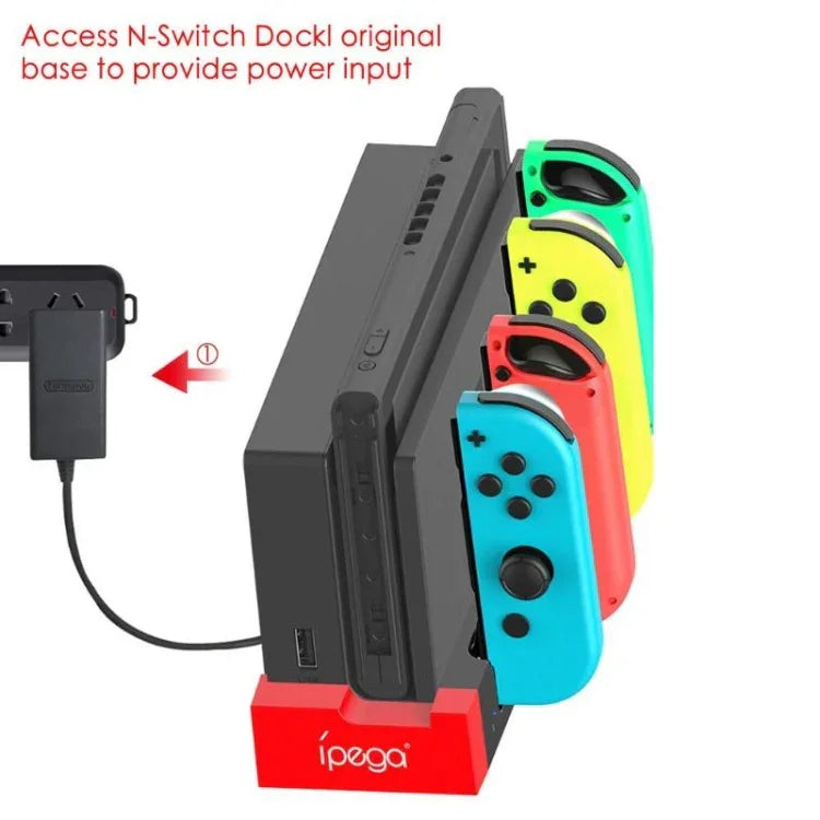 iPega PG-9186 Game Controller Charger Charging Dock Stand Station Holder with Indicator for Nintendo Switch Joy-Con, PG-9186
