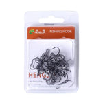 HENGJIA 20 PCS Classic Black High Carbon Steel Fishing Three-jaw Treble Hooks, 6# FH022