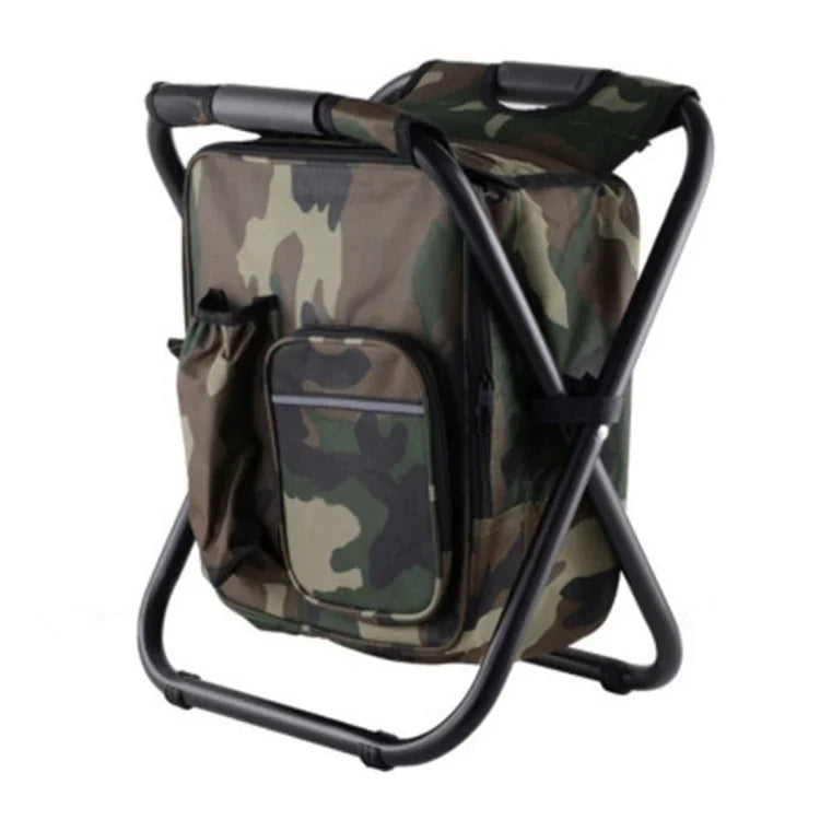 Outdoor Portable Folding Camping Chair Light Fishing Beach Chair Stainless Steel Pipe Folding Chair with Ice Bag, Stainless Steel Folding Chair(Black), Stainless Steel Folding Chair(Green), Stainless Steel Folding Chair(Blue)                           ...