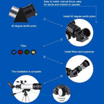 WR852 16x/66x70 High Definition High Times Astronomical Telescope with Tripod, 66x70 Blue