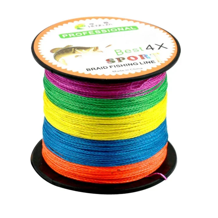 HENGJIA Colorful 2.0# 0.24mm 28LB 11.3kg Tension 300m Extra Strong 4 Shares Braid PE Fishing Line Kite Line, 2.0# 0.24mm 28LB