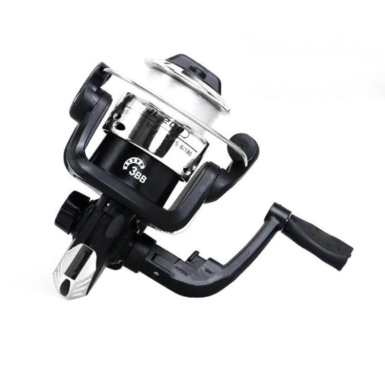 JL200 Plating Plastic 3 Ball Bearings Handle Fishing Spinning Reel  with Transparent Lines, JL200