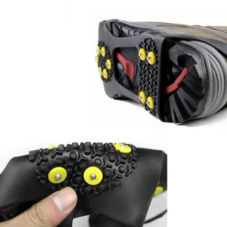 10 Teeth Ice Claw Outdoor Non-slip Shoes Covers for Ice Snow Ground, Size : M, Size : M
