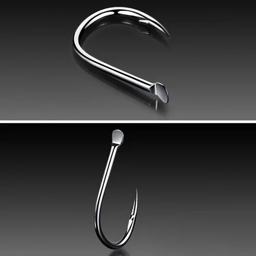 ISE 500 PCS Mixed Size Fish Barbed Hook Fishing Hooks, 6-15 #