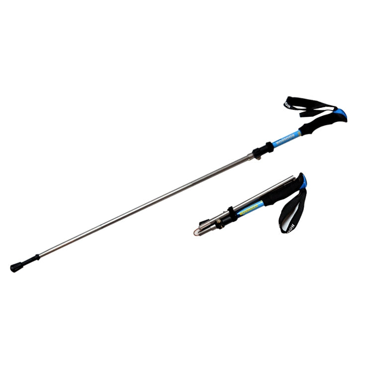 125cm Adjustable Portable Outdoor Aluminum Alloy Trekking Poles Stick, Blue#125cm, Red#125cm, Yellow#125cm, Green#125cm