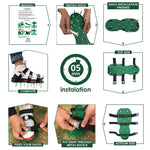 Garden Lawn Garden Tools Grass Ripper Spiked Shoes with 8 Metal Buckles, With 8 Metal Buckles (Green), With 8 Metal Buckles (Black)