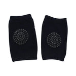 One Pair Anti-slip Children Baby Crawling Walking Knee Guard Elbow Guard Protecting Pads, 12*9CM (Black)