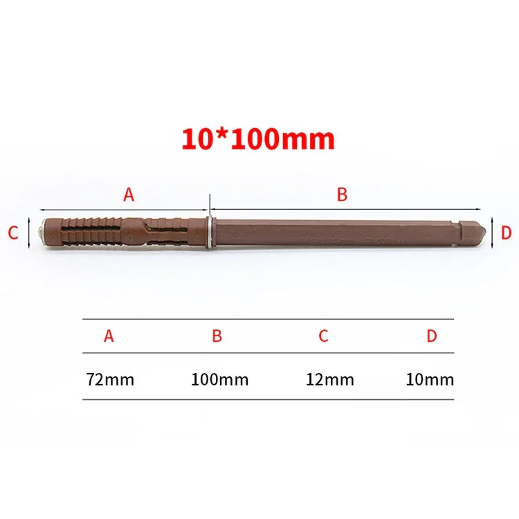 10 PCS Concealed Layer Board Pin Wall Bookshelf Invisible Bulkhead Nail, 10x100mm, 10x100mm