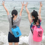 Outdoor Waterproof Single Shoulder Bag Dry Sack PVC Barrel Bag, Capacity: 3L, Capacity: 3L (Sky Blue), Capacity: 3L (Yellow), Capacity: 3L (Black), Capacity: 3L (Dark Blue), Capacity: 3L (Orange), Capacity: 3L (Pink), Capacity: 3L (Green)