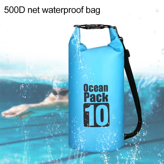 Outdoor Waterproof Single Shoulder Bag Dry Sack PVC Barrel Bag, Capacity: 10L, Capacity: 10L (Pink), Capacity: 10L (Green), Capacity: 10L (Sky Blue), Capacity: 10L (Yellow), Capacity: 10L (Black), Capacity: 10L (Dark Blue), Capacity: 10L (Orange)