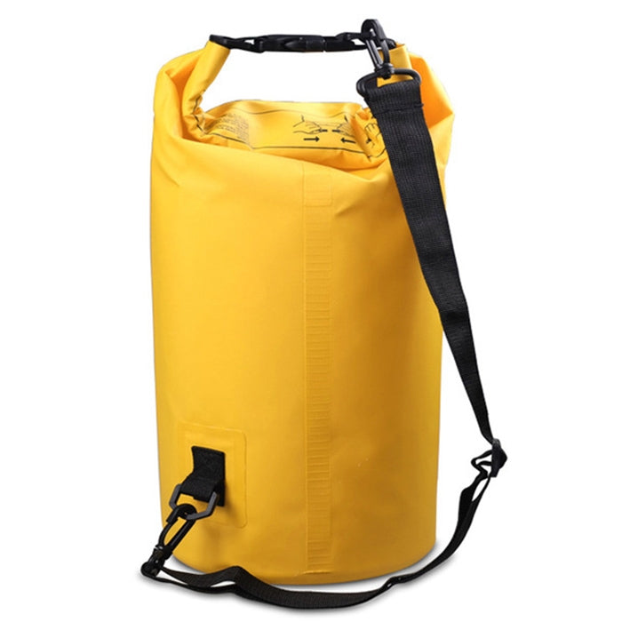 Outdoor Waterproof Single Shoulder Bag Dry Sack PVC Barrel Bag, Capacity: 10L, Capacity: 10L (Pink), Capacity: 10L (Green), Capacity: 10L (Sky Blue), Capacity: 10L (Yellow), Capacity: 10L (Black), Capacity: 10L (Dark Blue), Capacity: 10L (Orange)