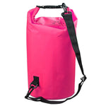 Outdoor Waterproof Single Shoulder Bag Dry Sack PVC Barrel Bag, Capacity: 15L, Capacity: 15L (Yellow), Capacity: 15L (Black), Capacity: 15L (Dark Blue), Capacity: 15L (Orange), Capacity: 15L (Pink), Capacity: 15L (Green), Capacity: 15L (Sky Blue)