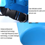 Outdoor Waterproof Single Shoulder Bag Dry Sack PVC Barrel Bag, Capacity: 15L, Capacity: 15L (Yellow), Capacity: 15L (Black), Capacity: 15L (Dark Blue), Capacity: 15L (Orange), Capacity: 15L (Pink), Capacity: 15L (Green), Capacity: 15L (Sky Blue)