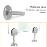 201 Stainless Steel Glass Fish Mouth Support Rod Fixing Clip with 14x80mm Rod, Specification: M, M, with 14x80mm Rod