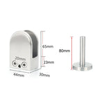 304 Stainless Steel Glass Fish Mouth Support Rod Fixing Clip with 14x80mm Rod, Specification: XL, XL, with 14x80mm Rod