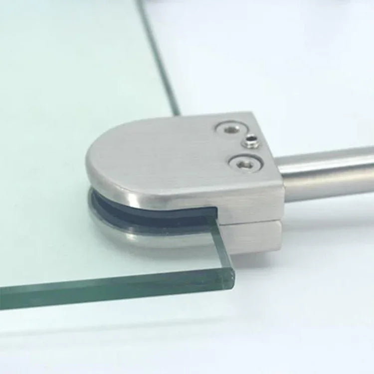 304 Stainless Steel Glass Fish Mouth Support Rod Fixing Clip with 14x40mm Rod, Specification: S, S, with 14x40mm Rod