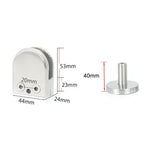 304 Stainless Steel Glass Fish Mouth Support Rod Fixing Clip with 14x40mm Rod, Specification: M, M, with 14x40mm Rod