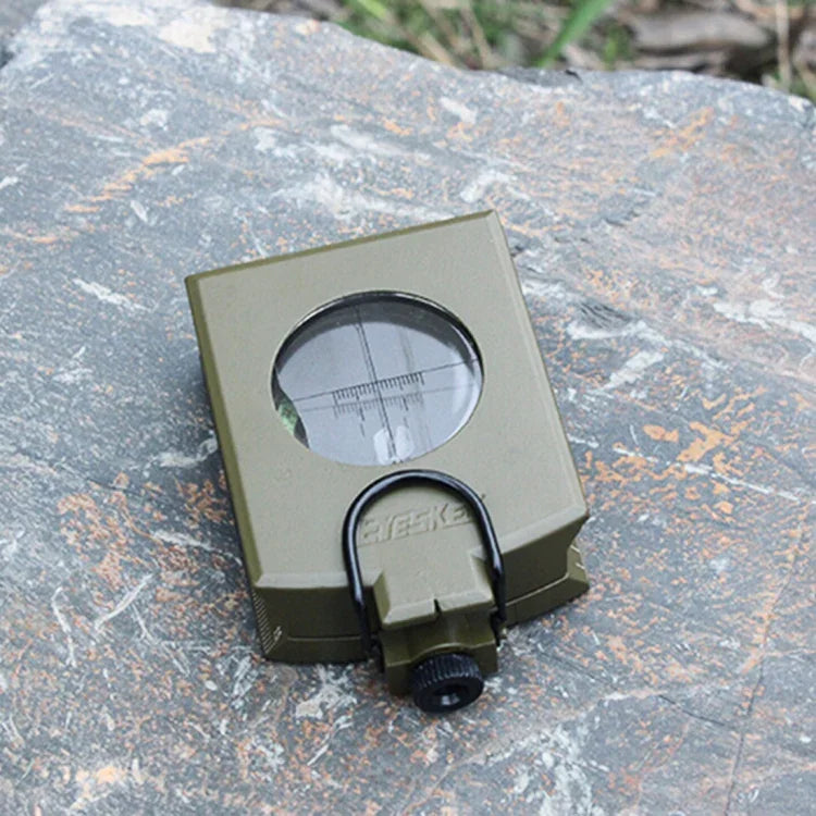 GoldGood K4074 Outdoor Multi-function Military Travel Geology Pocket Prismatic American Compass with Luminous Display, K4074