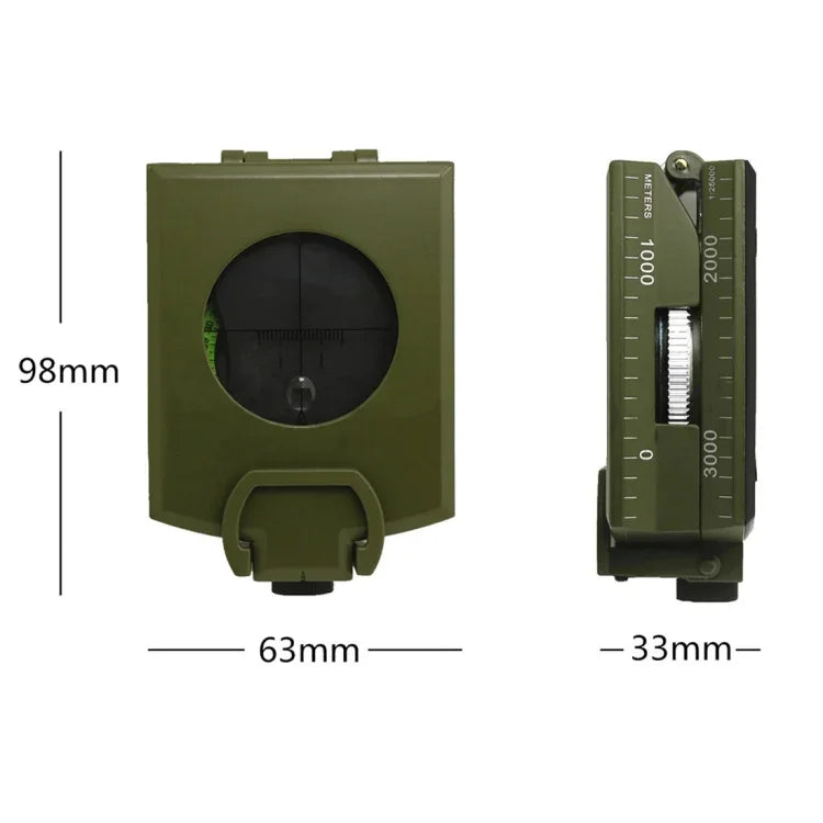 GoldGood K4074 Outdoor Multi-function Military Travel Geology Pocket Prismatic American Compass with Luminous Display, K4074