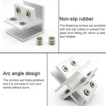 10 PCS F-type Aluminum Alloy Glass Combination Clamp Cabinet Partition Fixing Clip, Size: S, Cliped 5-10mm, F-type, S, Cliped 5-10mm