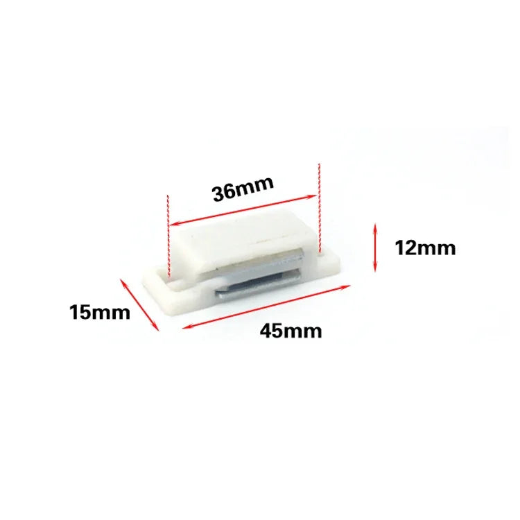 50 PCS Plastic Strong Magnetic Cupboard Door Suction Wardrobe Bookcase Home Accessories, Size: S, S