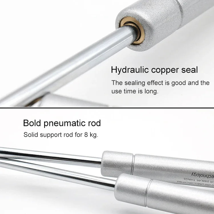 Rubber Head Cabinet Gas Holder Hydraulic Rod Buffer Telescopic Strut, 10 inch 80N (8kg), Rubber Head, 10 inch 80N (8kg)