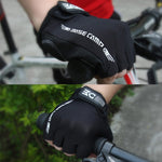 BaseCamp BC-204 Bicycle Half Finger Gloves Lycra Fabric Cycling Gloves, Size: L, Size: L