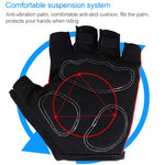 BaseCamp BC-204 Bicycle Half Finger Gloves Lycra Fabric Cycling Gloves, Size: L, Size: L