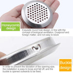 10pcs Bevel Surface 25mm Cabinet Round Air Vent Stainless Steel Louvered Grille Cover Vents with Little Holes, 25mm Bevel