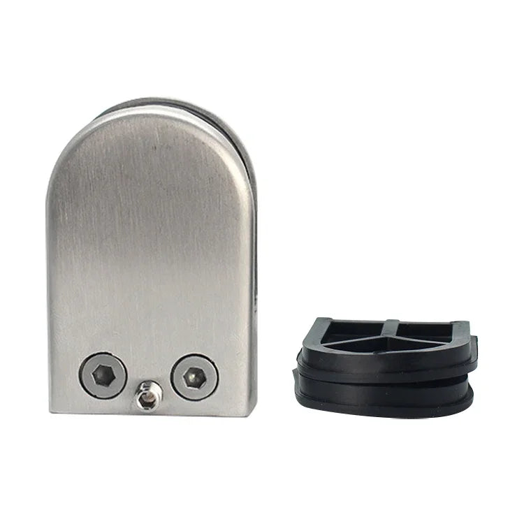 15-20mm Flat Bottom Matte Polished  201 Stainless Steel Fixed Clip Railing Glass Wood Layer Board Clamp Bracket, 15-20mm, Flat Bottom, 201 Stainless Steel