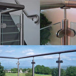 5-8mm Flat Bottom Matte Polished  201 Stainless Steel Fixed Clip Railing Glass Wood Layer Board Clamp Bracket, 5-8mm, Flat Bottom, 201 Stainless Steel
