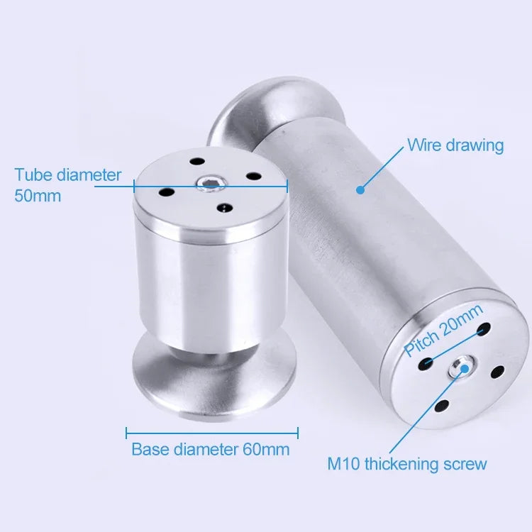 Stainless Steel Wire Drawing Thickened Column Sofa Furniture Cabinet Foot, Height: 150mm, 150mm