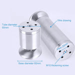Stainless Steel Wire Drawing Thickened Column Sofa Furniture Cabinet Foot, Height: 350mm, 350mm