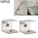 10 PCS Single Hole Aluminum Alloy Glass Fixing Clip, S, 20mm, S, 20mm