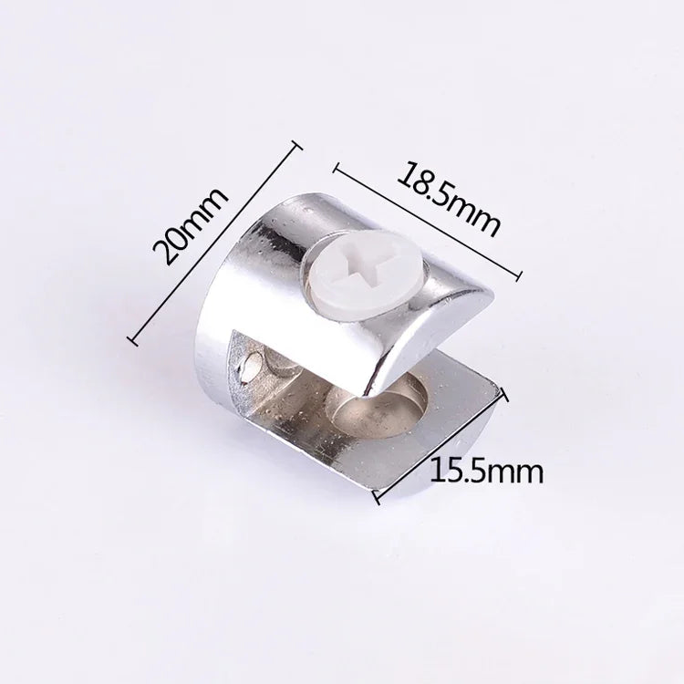 15 PCS Zinc Alloy Bright Fixed Bracket Connection 12mm Cylindrical Glass Fixing Clamp, 12mm Cylindrical