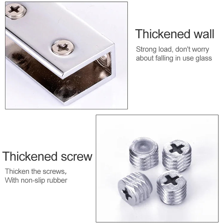 15 PCS Zinc Alloy Bright Fixed Bracket Connection 12mm Cylindrical Glass Fixing Clamp, 12mm Cylindrical