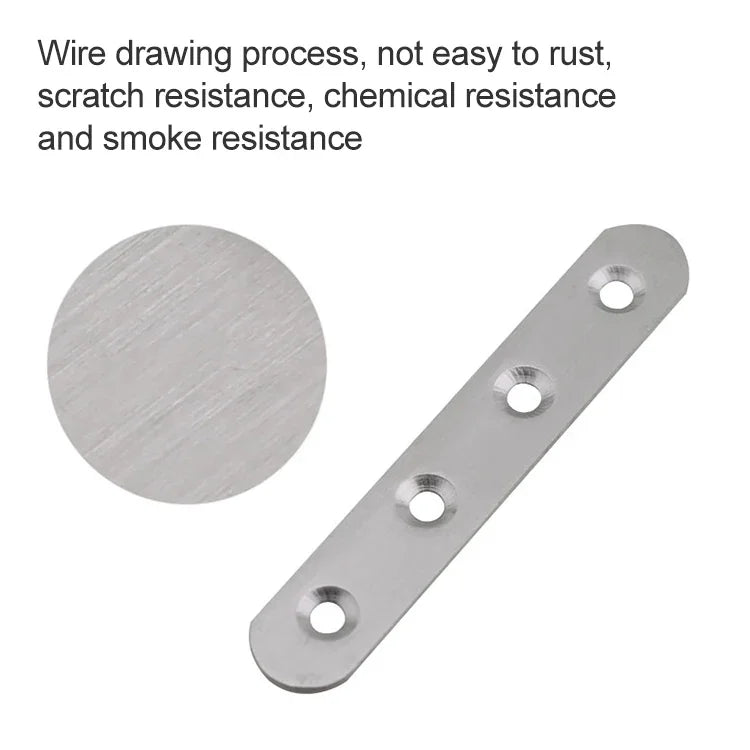 40 PCS Stainless Steel Connection Code Straight Connecting Piece, Number: 4, 4