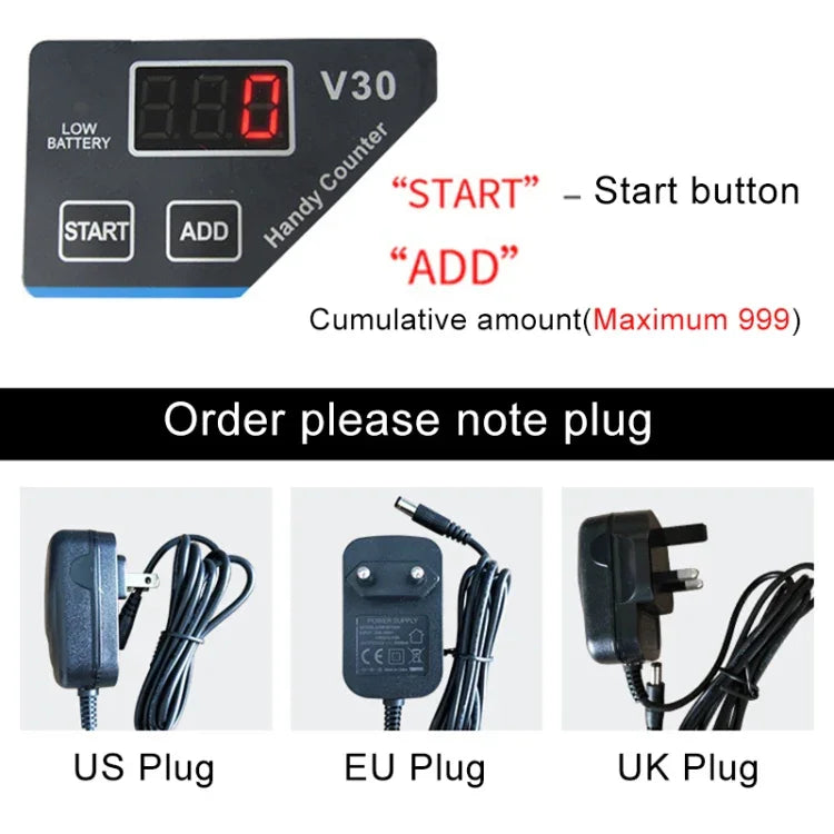V30 Mini Portable Multi Paper Currency Counting Money Counter, EU Plug, EU Plug