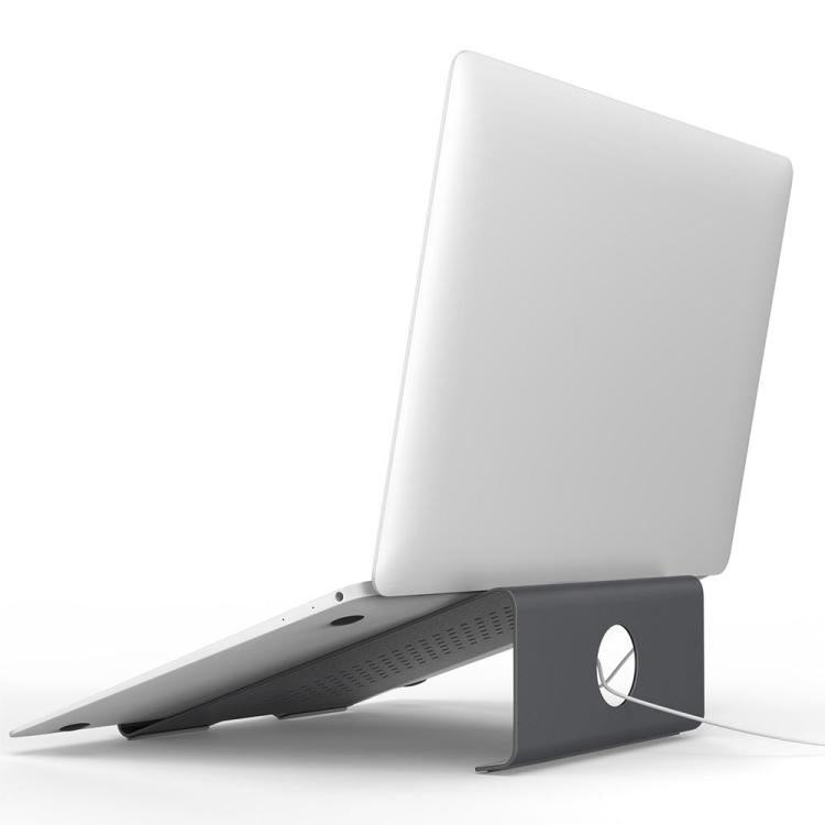 Aluminum Cooling Stand for Laptop, Suitable for Mac Air, Mac Pro,  iPad, and Other 11-17 inch Laptops, Aluminum Stand Grey