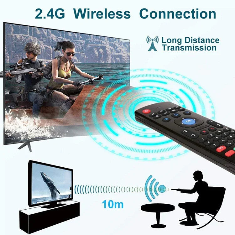 MX3-L Voice without Backlit 2.4GHz Fly Air Mouse Wireless Keyboard Remote Control, Voice without Backlit