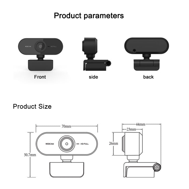 HD-U01 1080P USB Camera WebCam with Microphone