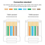 100pcs /Pack Cat6e Unshielded Pass Through RJ45 Connector Modular Plug, Cat6e UnShielded Pass Through