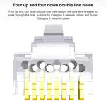 100pcs /Pack Cat6e Unshielded Pass Through RJ45 Connector Modular Plug, Cat6e UnShielded Pass Through