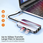 BYL-2203 6 in 1 USB-C / Type-C to USB Multifunctional Docking Station HUB Adapter, BYL-2203