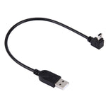 90 Degree Angle Elbow Mini USB to USB Data / Charging Cable, Length: 28cm, Elbow Angle Mini USB