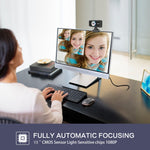 HXSJ S4 1080P Adjustable 180 Degree HD Manual Focus Video Webcam PC Camera with Microphone