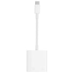 NK-1035 TC 2 in 1 USB-C / Type-C Male to Ethernet + Type-C Power Female Adapter, NK-1035 TC