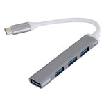USB 3.0 x 1 + USB 2.0 x 3 to USB-C / Type-C Multi-function Splitter HUB Adapter